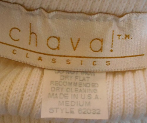 Falda Tejida Chava Classics Talla Pequeña Marfil Blanco Algodón Rayón Hasta la Rodilla Elástica - Imagen 3 de 9