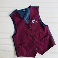 Nautica Burgundy Boys Size 6 Vest only