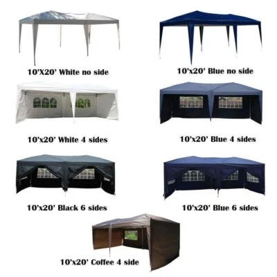 10'x20' Pop Up Canopy Wedding Commercial Heavy Duty Party Tent Gazebo Sidewalls