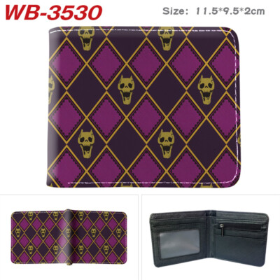 JOJO② JoJo's Bizarre Adventure Anime Wallet Leather PU Bifold Wallet