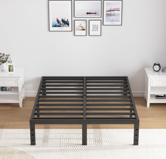 Bed Frame Queen Size, 14 Inch Heavy Duty Metal Platform Bed Frame No Box Spring-image
