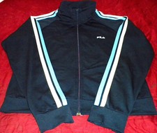 NEW Women's FILA Athletic,Leisure Wear Full Zip Mock Collar Jacket NAVY Sz M