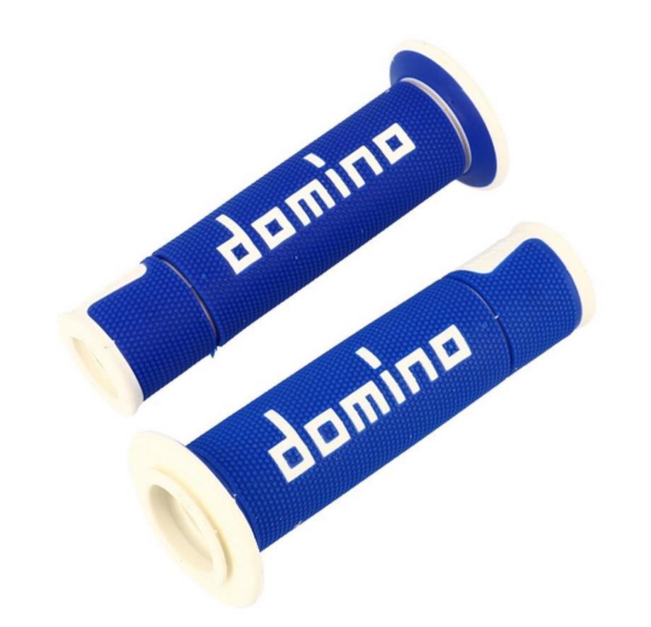 Revêtement A450 bleu blanc x2 Domino pour installer des embouts de guidon