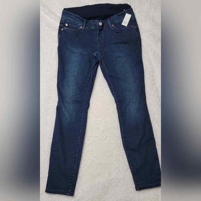 NWT Gap Dark Blue Maternity Full Panel Skinny Jeans 28/6R