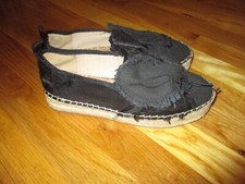 Ladies Sam Edelman Black Cabrera Platform Espadrilles Size 7.5M