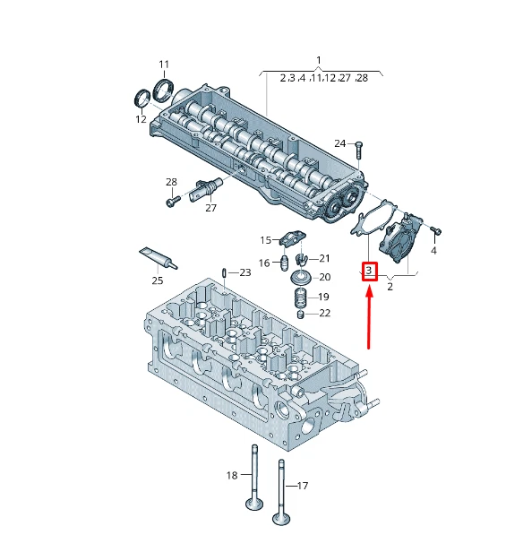 NEU AUDI A4 B9 MOTOR VAKUUMPUMPE DICHTUNG 05L145215E ORIGINAL | eBay 