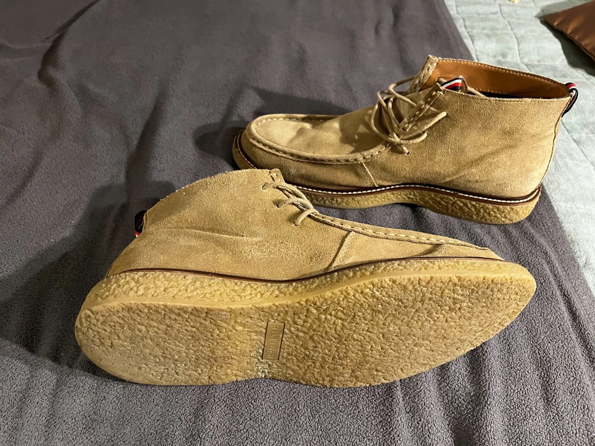 Tommy Hilfiger Suede Chukka Boots Beige Light Brown Size 11.5