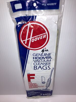 Hoover Vacuum Handivac Cleaner Long Bags TYPE F 3 Bags