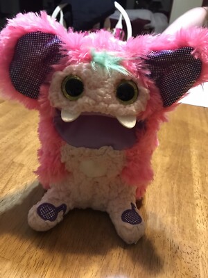 TAKARA TOMY Rizmo Toy Furry Pink With Purple Mouth Interactive As Is 