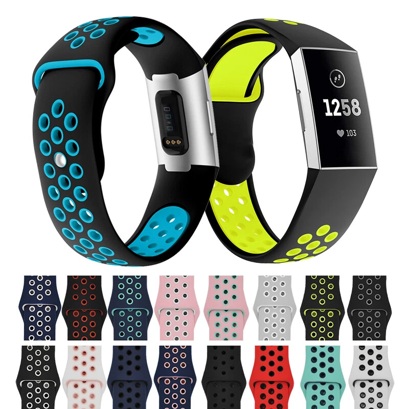 For Fitbit Charge 3 4 Breathable Sports Soft Watch Band Silicone Bracelet  Strap