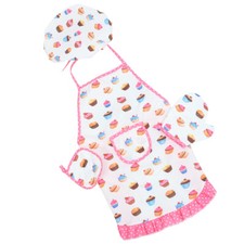 Children's Apron Cloth Toddler Pretend Play Chef Outfit Kids Painting