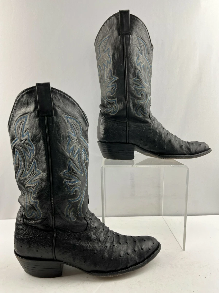 Mens round best sale toe ostrich boots
