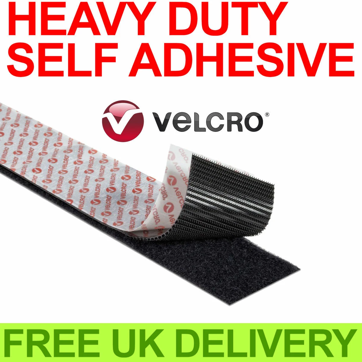 VELCRO® HEAVY DUTY ULTRA-MATE® Self Adhesive Tape 50mm Stick On Hook Loop  Strips