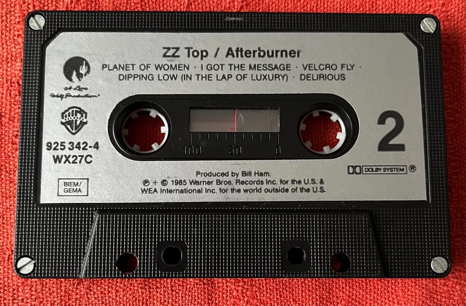 ZZ TOP - UK CASSETTE TAPE WITH PAPER LABELS - AFTERBURNER - Image 2 of 4