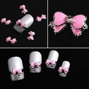 Download 10PCS DIY 3D Alloy Rhinestone Bow Tie Butterfly Nail Art ...