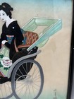 JAPANESE  GEISHA Painting on Silk FRAMED SIGNED — photo 6
