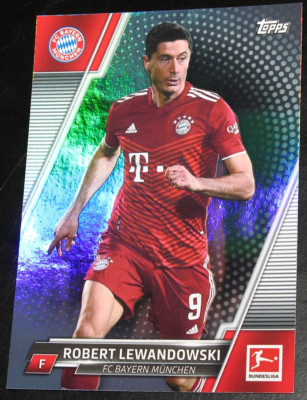 2021-22 Topps Bundesliga Robert Lewandowski Silver Foil JERSEY # 09/75 2022