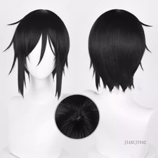 Anime Black Butler Sebastian Michaelis Sebas Cosplay Wigs Black Hair  Wig Cap