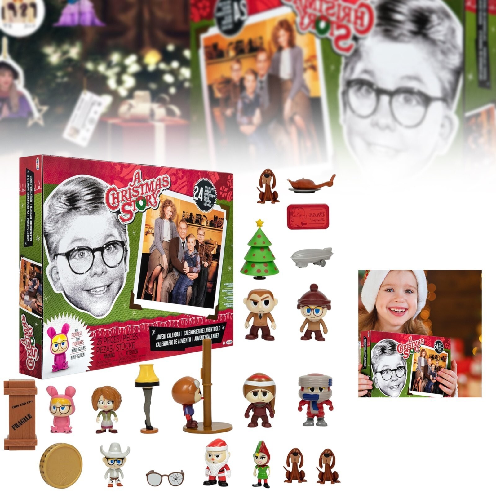Calendario de Adviento Cuenta Regresiva de Navidad 2024 24 Figuras Rellenas de 1 Pulgada Regalo de Navidad