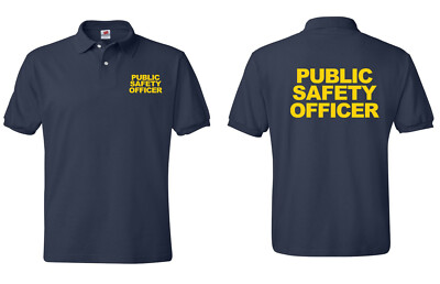 PUBLIC SAFETY OFFICER Event Security Bouncer Staff S-5XL Guard Polo Shirts S-5XL