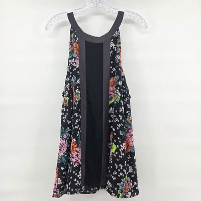 Torrid Halter Blouse Size 2X Black Floral Mixed Print Boho Eclectic Sleeveless
