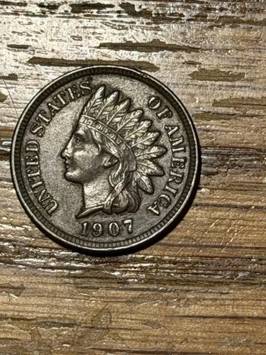 1907 Indian Head Cent Choice Extremely Fine XF+/AU Coin.