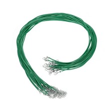 20Pcs Waxed Necklace Cord Bulk Green 2mm Dia 24" Necklace String Rope