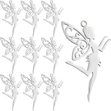 Fairy Charms Stainless Steel Colorful Fairy Angel Charms Pendant with 1.8Mm Hol