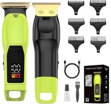 Professional Hair Clippers for Men, Cordless Barber Clippers and Trimmer Set