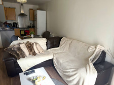 Grey & Black L-Shape Corner Sofa with Chaise Section Chaise Corner Sofa