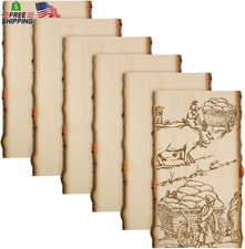 6 Pack Hollow Wood Planks Live Edge Unfinished Boards DIY Rustic Decor 11x7-9 In