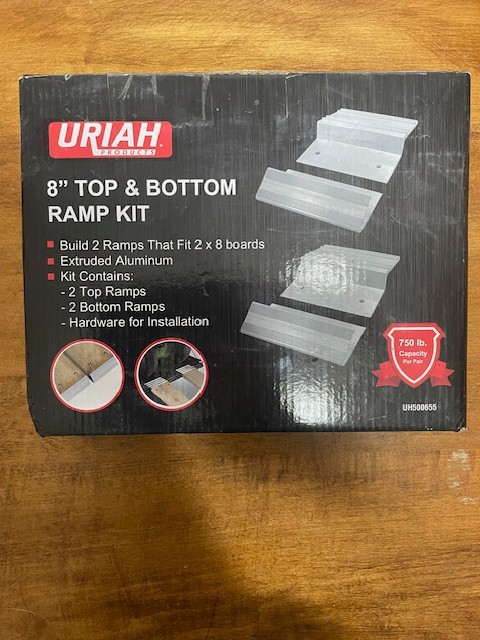 Uriah Products 8 in Aluminum Top & Bottom Ramp Kit 750 lb Portable UH500655