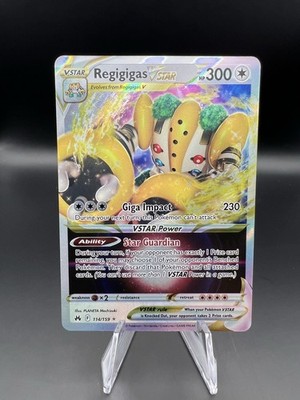 Regigigas VSTAR Ultra Rare Crown Zenith 114/159 ERROR Inverted Back