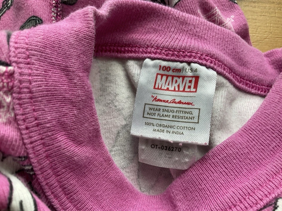 Hanna Andersson Marvel Spider Gwen Long Sleeve Pajama Long Johns Size 100 (4) - Image 2 of 4
