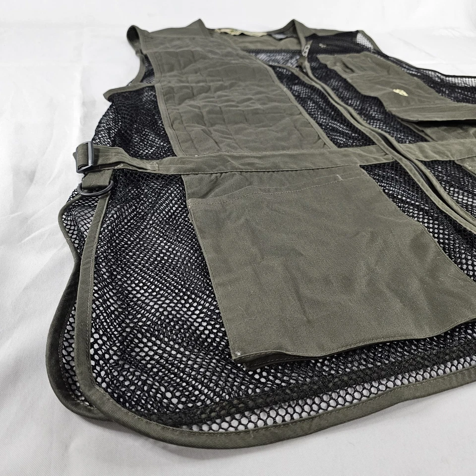 Bob Allen Shooting Vest Mens 2XL Charcoal Mesh Zip Up Trap Skeet Right Handed GC - Image 4 of 4