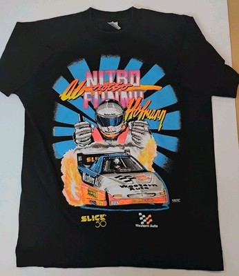 Vintage 90s NHRA T Shirt Mens Large Nitro Not So Funny Al Hoffman NHRA Drag Race