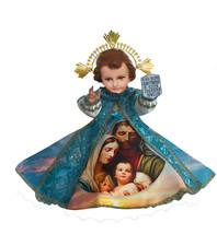 Traje de la Sagrada Familia Azul para Ni o Dios. Baby Jesus Outfit.