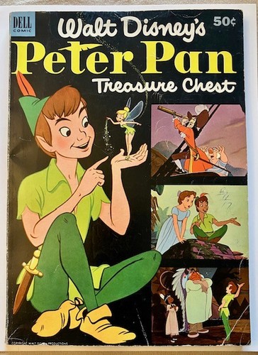 Dell Giant: Peter Pan Treasure Chest Golden Age Disney Comic 1952 VG+ 4.0