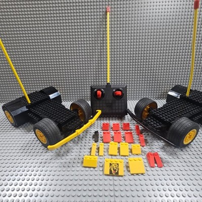 LEGO 5600 5599 RC Racer Lot 2 CARS 1 REMOTE Tested Working All Battery Covers