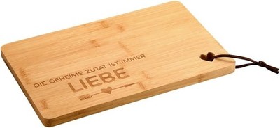 KESPER 58390 | Schneid- und Servierbrett mit Herz , aus Bambus 31,5x20,5 x1,5 cm