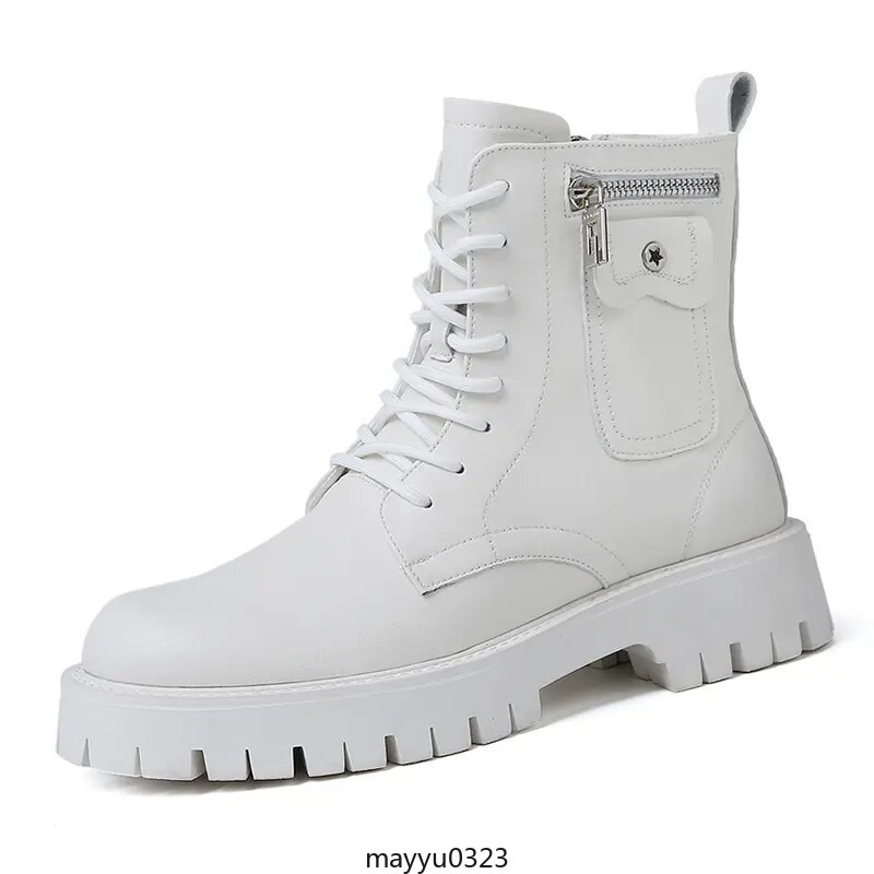 Hombres Bota al Tobillo Bota de Montar Vestido Formal Negocios Motor Cremallera Motociclista Zapatos Motociclista