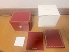 VINTAGE GENUINE CARTIER watch box case Booklet red COWA 0044 leather 260516001yA