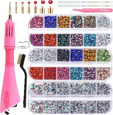 Hotfix Rhinestone Setter,Hot Fix Applicator Tool Bedazzler Kit,Hot Fixed Wand..