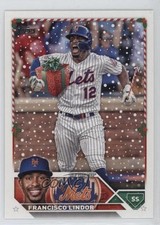 2023 Topps Holiday Variation SP Variation Francisco Lindor #H119 vc5