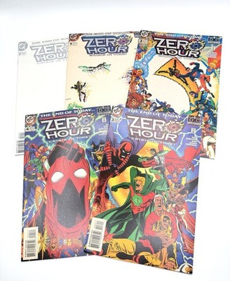 1994 ZERO HOUR: CRISIS IN TIME #0-4 Complete 5-part Series COMIC BOOKS.