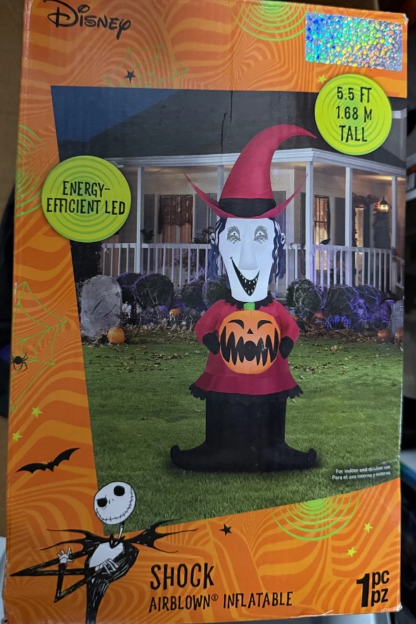 Disney Nightmare Before Christmas Shock 5.5ft Halloween Yard Inflatable NEW!