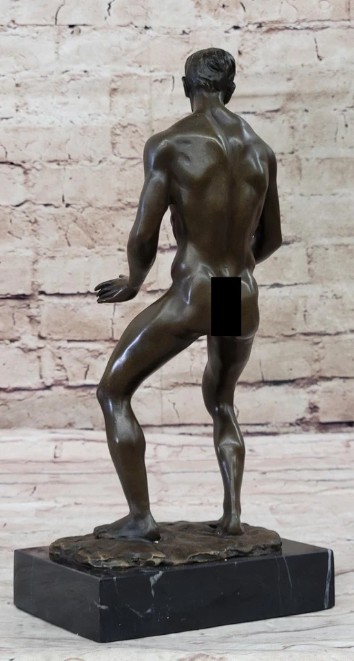 Escultura de Bronce, Estatua Hecha a Mano Gay Edición Coleccionista Hombre Desnudo Arte Gay Foto 3 de 4