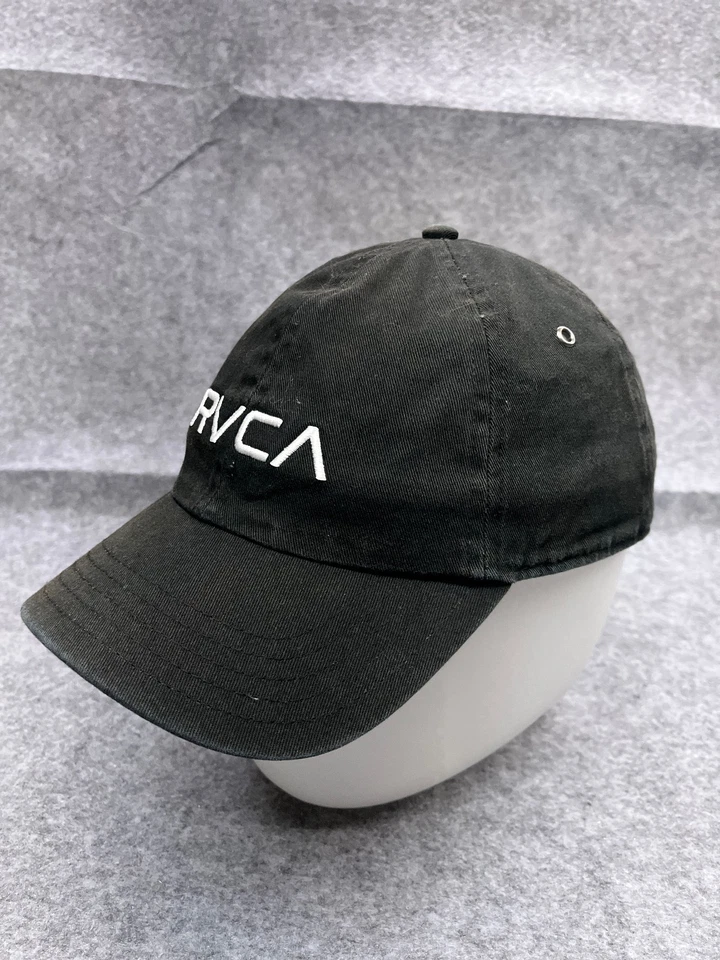 RVCA Sombrero Gorra Correa Trasera Adulto Talla Única Negro Algodón Bordado Patín Playa Foto 4 de 4