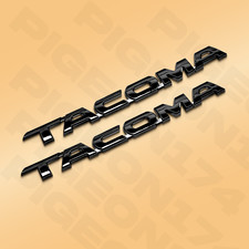 2pcs Door Side Emblem For Tacoma 2005-2015 Gloss Black Nameplate Letter 3D Badge