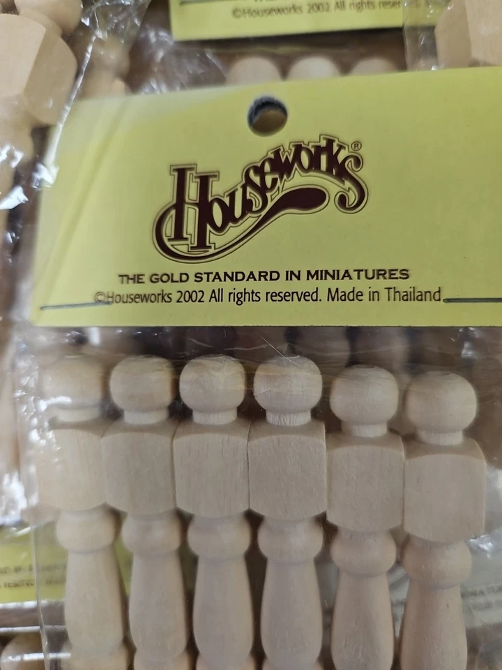 Casa de bonecas Houseworks Newel postes escala 1:12 3 1/2" altura 7012 - Imagem 3 de 3